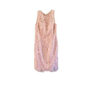 Adrianna Papell Pink Lace Sheath Dress